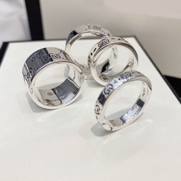 

s925 sterling silver skull couple ring fashion personality pair for girlfriend exclusive fine jewel