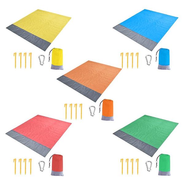 

outdoor pads portable waterproof beach camping mat picnic hiking sleeping blanket with ground nails mountaineering buckle