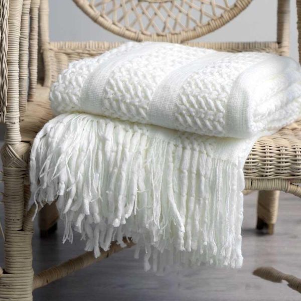 

blankets nordic knitted blanket bed sofa decorative tv nap thread cover trave scarf soft towel plaid tapestry