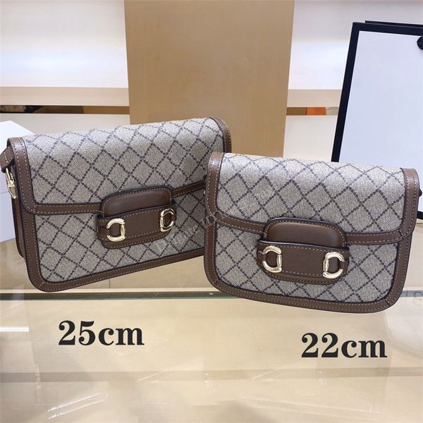 

2021 ss women fashion handbags 1955 horsebit bag ladies two-tone letter button hardware totes saddle bags mommy classic shoulder cross body