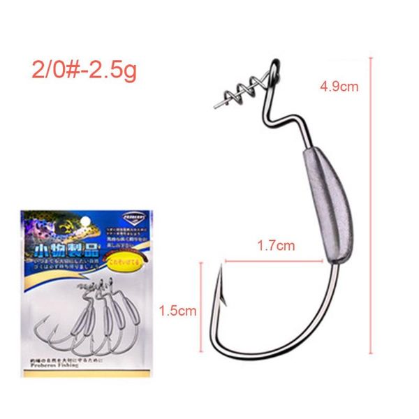 

5pcs worm fishing hooks wide gap jig crank barbed offset spring lock high-carbon steel fishhooks for swim baits flukes pesca