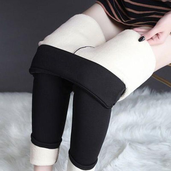 

yoga outfit winter warm velvet leggings women's pants cold-resistant solid color stretchy comfortable keep and fleece legging