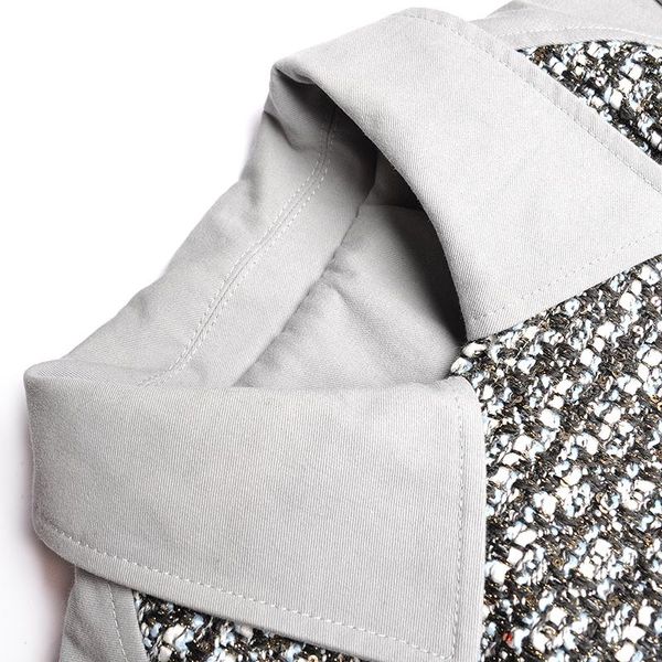 

women's tracksuits luxury set clothing for office ladies elegant tweed blazer coat & shorts 2 two piece sets runway women suits, Gray