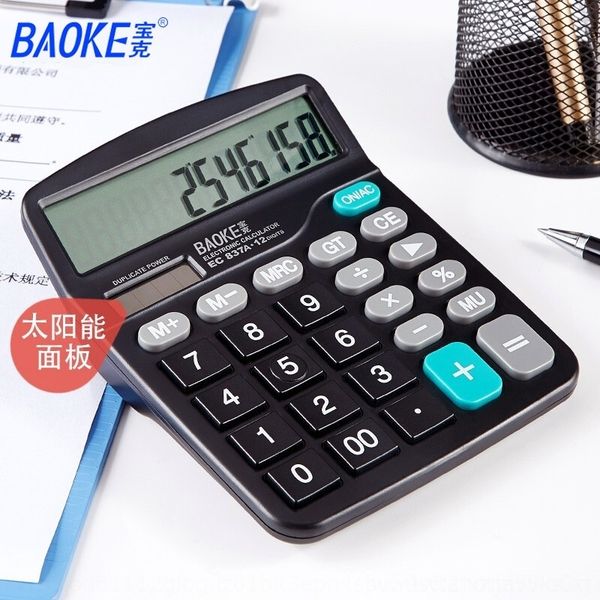 

ubqp baoke ec837 solar cell financial energy saving portable handheld calculator battery computer battery 12 digit calculators computer