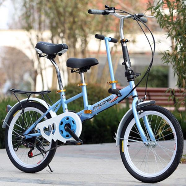 

20-inch parent-child bicycle will carry a child's with double folding speed change bicycle. bikes