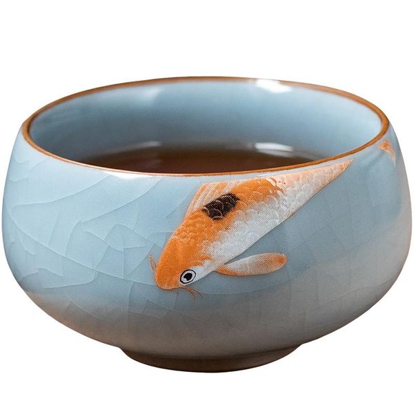 

cups & saucers ceramic teacup fish porcelain tea cup household ruyao small bowl drinkware home decor