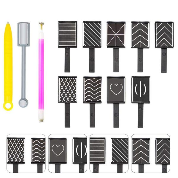 

nail art kits 1 set/12pcs practical manicure magnet tool special cat eye glue