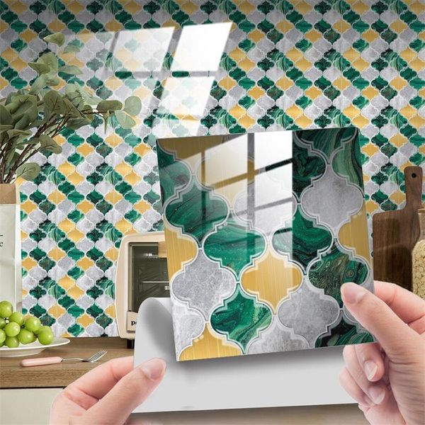 

wall stickers retro pattern water drop square tiles sticker sofa tv walls stairs kitchen decoration decals removable art wallpaper