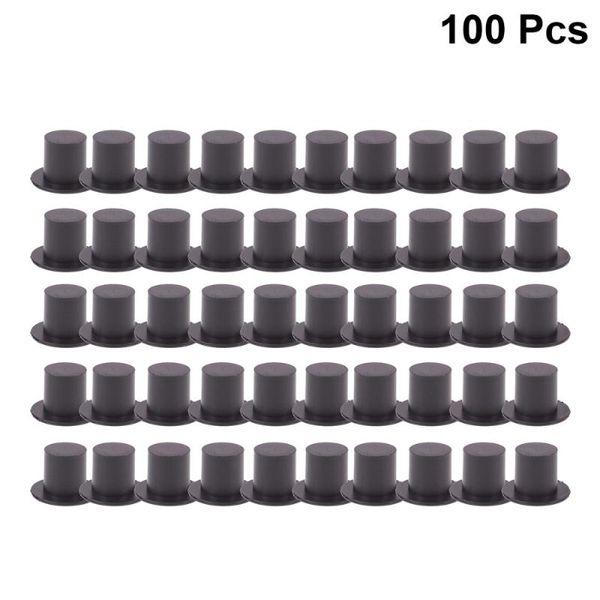 

party hats 100pcs handcraft mini clown hat decoration christmas decorative cap diy material size s(black)