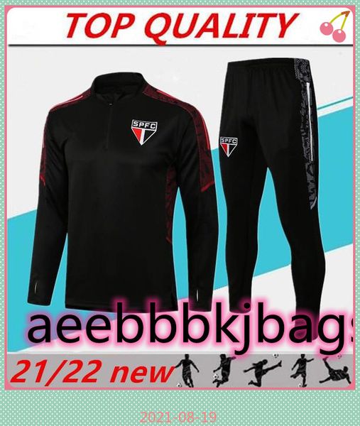 

2021 2022 sao paulo soccer sets tracksuit jacket 21/22 camisas de futebol football training suit jackets tracksuits, Black