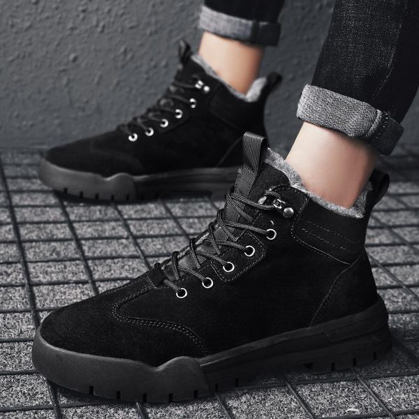 

boots casual running safety mens para casuales leisure spring fashion shose flat men loafers hombre outdoor shoe, Black