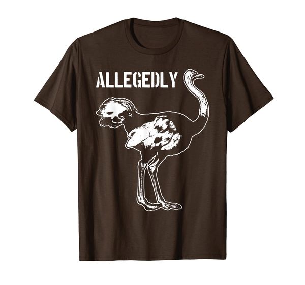 

allegedly ostrich tshirt, bird lover shirt, ostrich tee, White;black