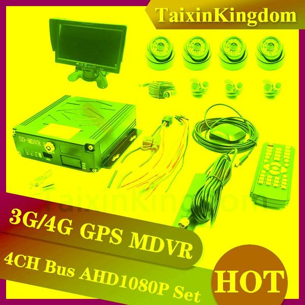 

/ 4g gps global remote monitoring and positioning mdvr ahd 1080p 2 megapixel 4-channel sd card bus set car dvr dvrs