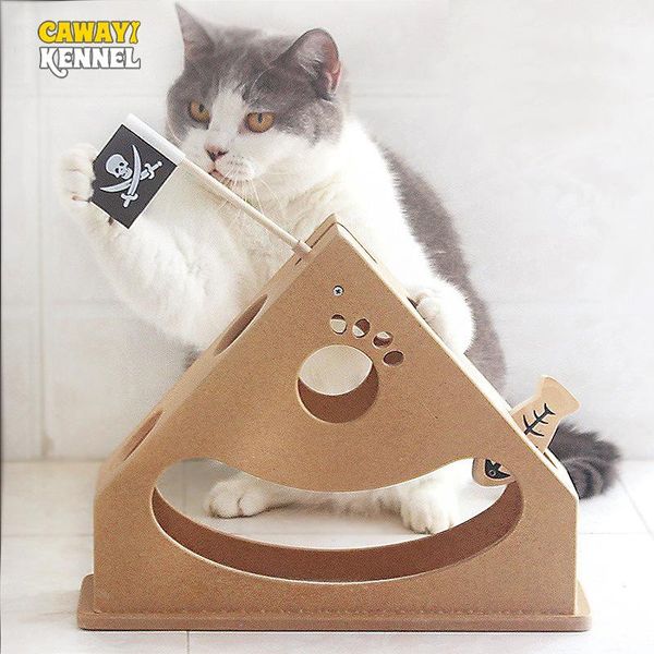

cat toys cawayi kennel wooden swing fish dog pet educational funny for cats supplies product animals d1497