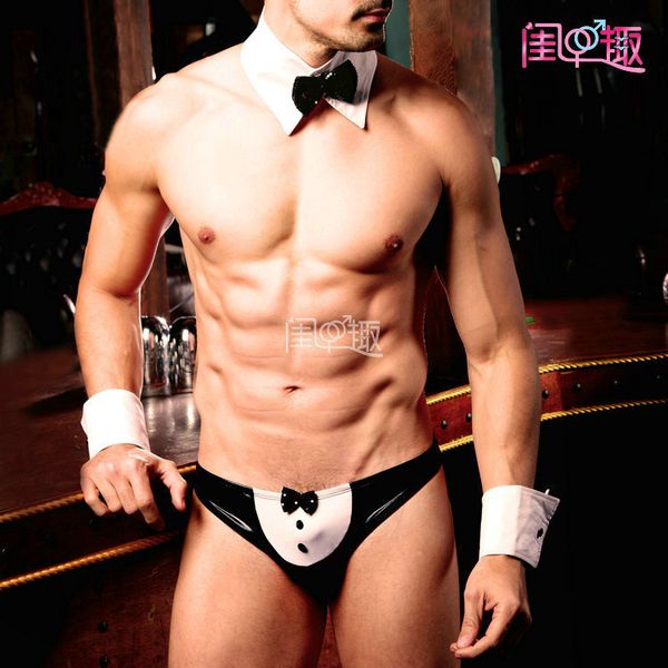

black patent leather men' underwear briefs straight, Red;black