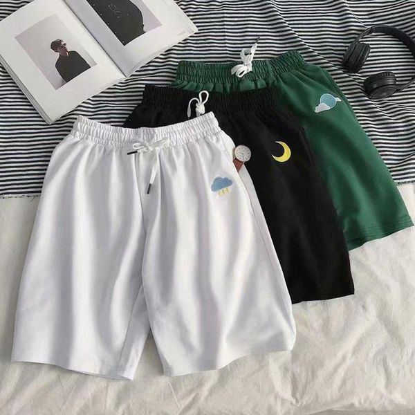 

casual sweat shorts men's jogger harem short trousers slacks wear drawstring trunks for runners brand clothing summer, White;black