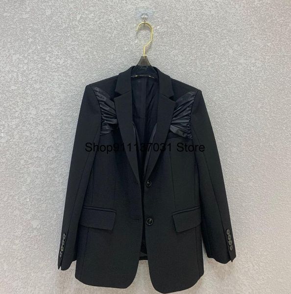 

spring luxury women coat blazer ladies fashion chic jacket 2 color gdnz 3.3 women's suits & blazers, White;black