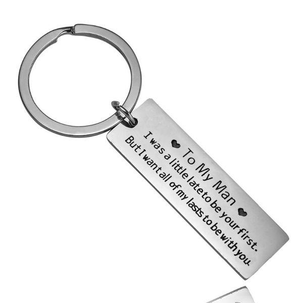 

keychains key ring to my man keyring couples gift for husband keychain chain valentines day gifts lover boyfriend jewelry romantic, Silver