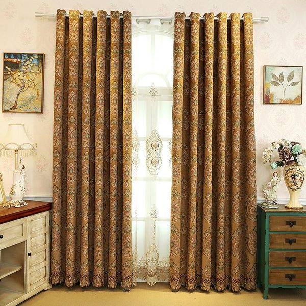 

european luxury curtains for living dining room bedroom blackout curtain french window high shading tulle & drapes