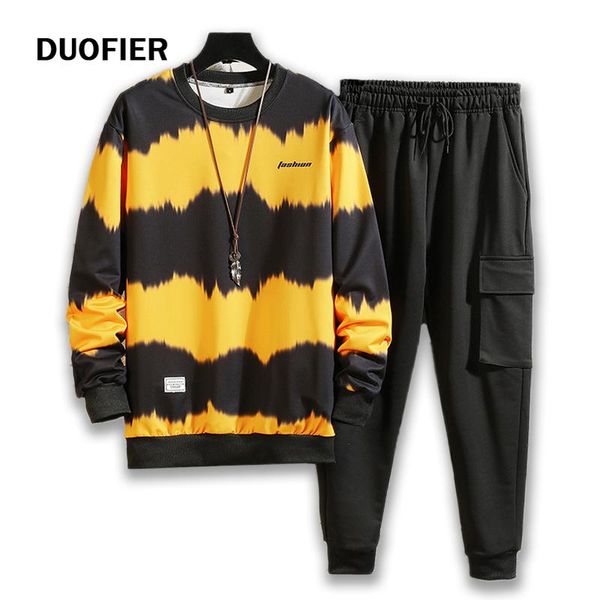 

men's tracksuits patchwork sportswear sets men 2021 spring autumn streetwear casual tracksuit sweatshirt+sweatpants track suit male 5xl, Gray