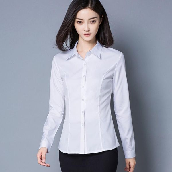 

women's blouses & shirts biboyamall woman 2021 plus size women ol office blouse chiffon shirt long sleeve ladies blusas, White