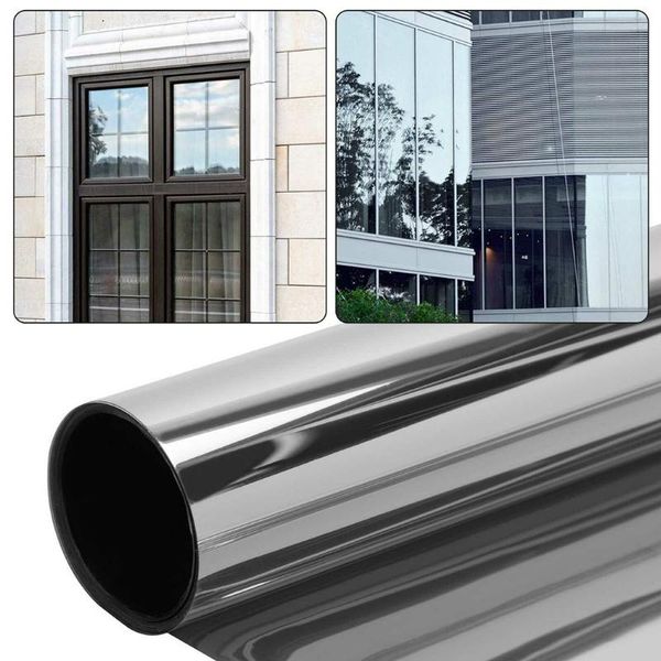 

window stickers one way mirror film privacy glass sticker reflective uv solar insulate pet heat insulation 50cm*200cm