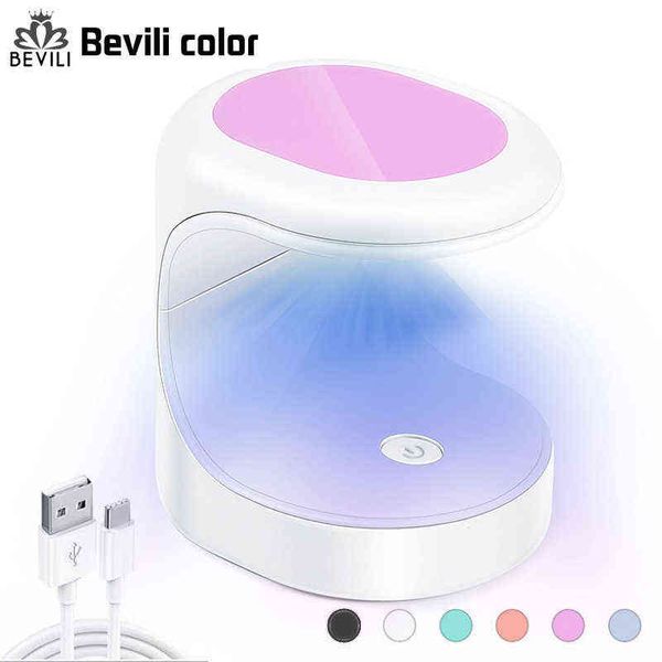 Asciuga unghie Mini asciugatrice Lampada UV Macchina per manicure Singolo dito Strumento artistico Gel Polish 16w Strumenti a LED 220225