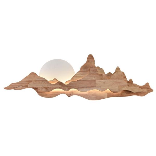 

solid wood decorative wall lamp chinese tea room living background light creative restaurant hall modeling lights