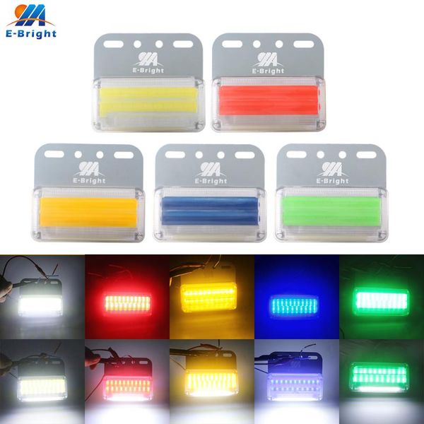 

2pcs truck dc 24v super bright cob pvc lorry van side light waterproof led signal width ground anti-rear trailer waist emergency lights
