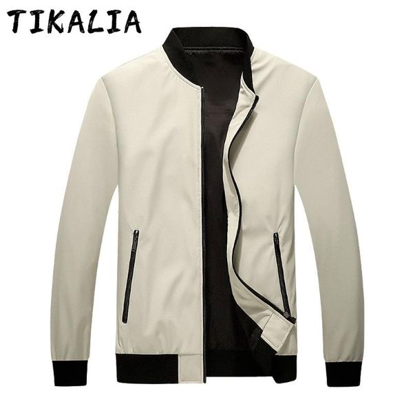 

men's jackets casual jacket men baseball fashion clothing solid color stand collar coat korean style clothes spring autumn, Black;brown