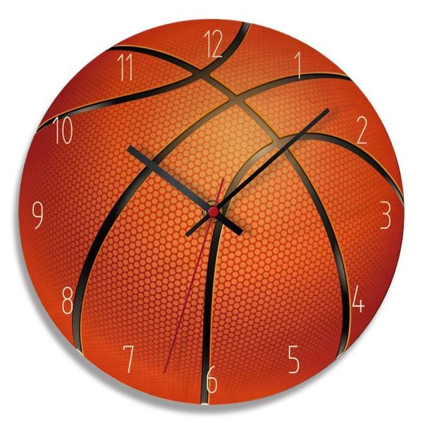 

wall clocks wooden clock sport ball style mute wallclock home room decor kids gifts drop