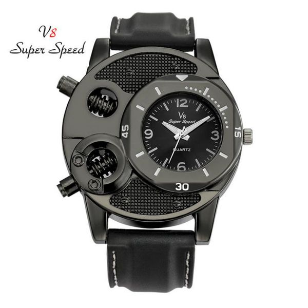 

wristwatches relogio masculino fashion trendy men's watches silicone band waterproof dual time zone casual sports quartz male wristwatc, Slivery;brown