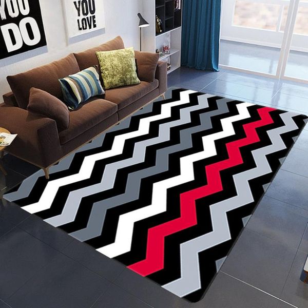 

carpets colour wave stripe pattern carpet soft flannel kids room play area mat/rug nordic home 3d printing large for living