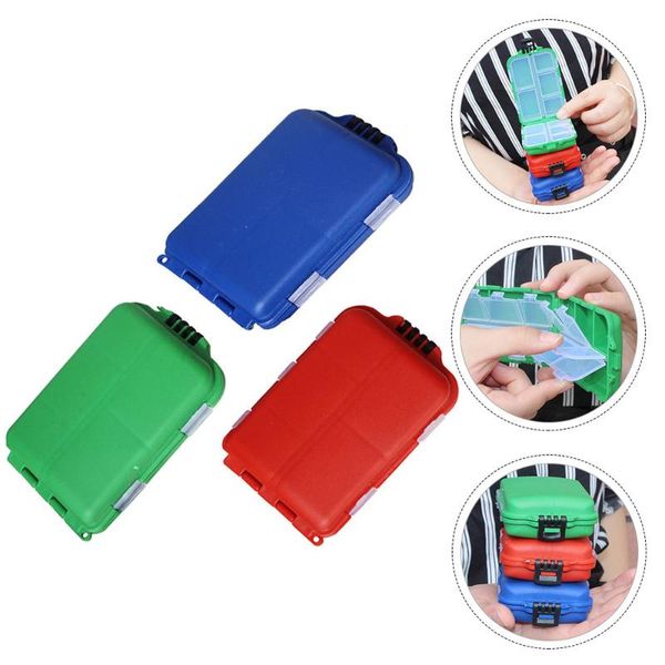 

fishing accessories 3pcs portable waterproof tackle boxes compartments storage case