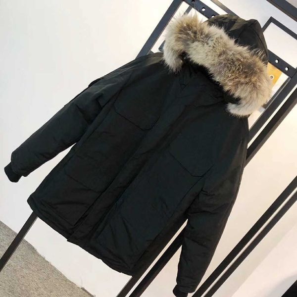 

men's digner et coat fashion down parkas with letters men&women clothing winter ets homme coats, Black