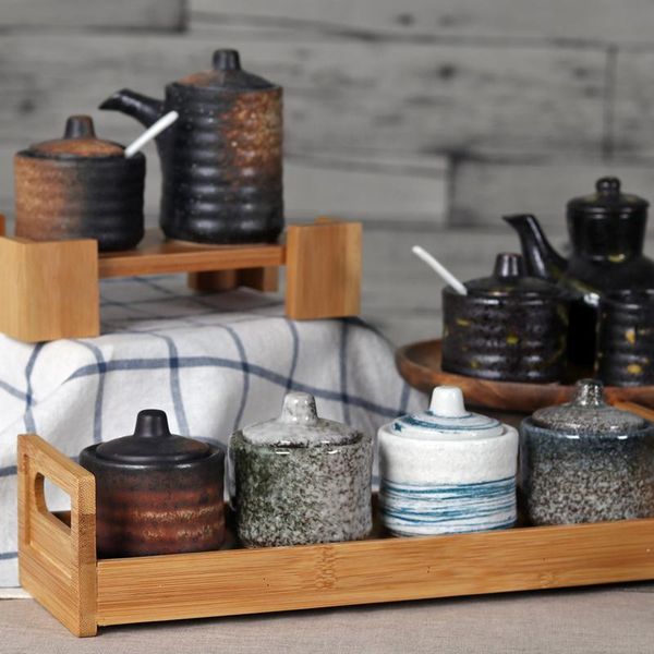 

storage bottles & jars 21 sjapanese spice jar ceramic sauce kitchenware bottle box for spices wedding gift