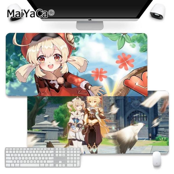 

mouse pads & wrist rests genshin impact video game pad pc computer mat company xl large keyboard desk tapis de souris comfort