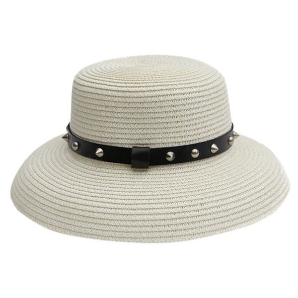 

outdoor hats 2021 fashion women's summer hat wide-brimmed windproof comfortable leisure walking cap cotton for girl 40j26, Black;white