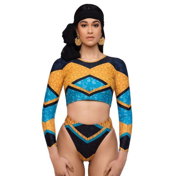 

one-piece suits women two piece swimwear print swimsuit summer beach bathing suit s~xxl