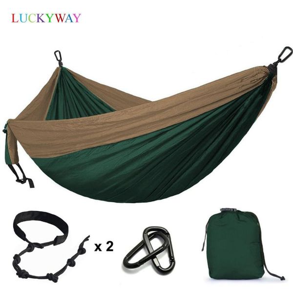 

outdoor games & activities double person big hammock parachute portable camping home garden sleeping bed 550lb max loading