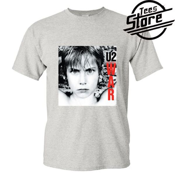 

New U2 - War Rock Logo Men's Grey T-Shirt Size S-3XL, White;black