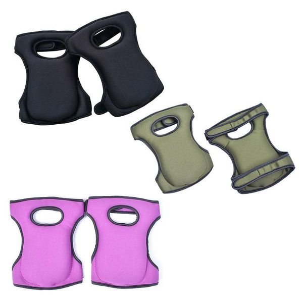 

pair soft foam kneepads protection sport work gardening builder knee protector pads cushion support safety elbow &, Black;gray