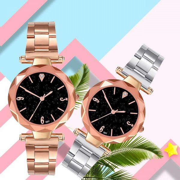 

wristwatches funique 2021 fashion luxury gypsophila watches women quartz wristwatch gifts gold stainless steel strip rhinestone clock watch, Slivery;brown