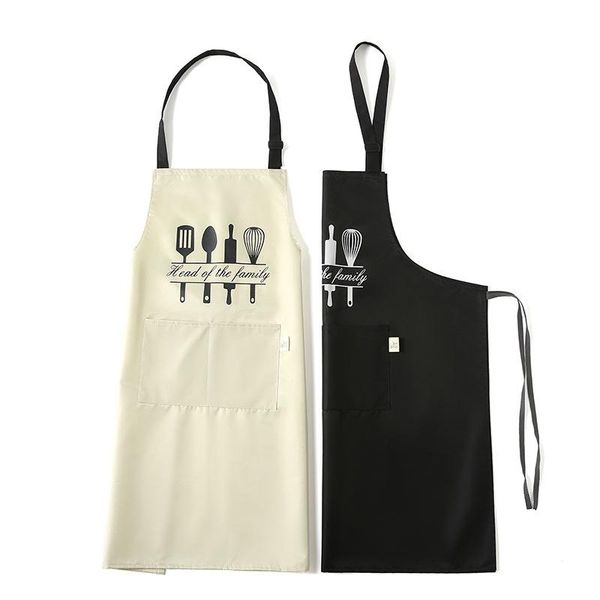 

kitchen household cooking apron men women oil-proof waterproof waist fashion coffee overalls pvc aprons
