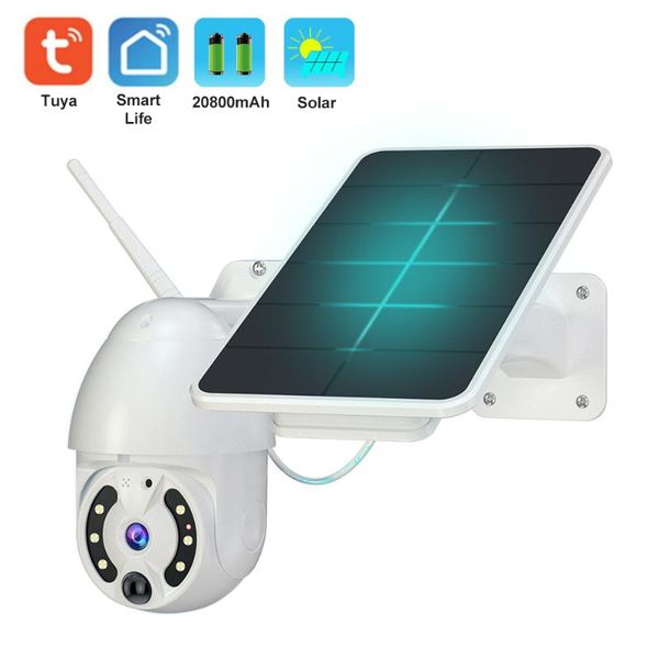 

cameras wireless video surveillance camera wifi solar 1080p 20800mah long battery life night vision ai smart home security
