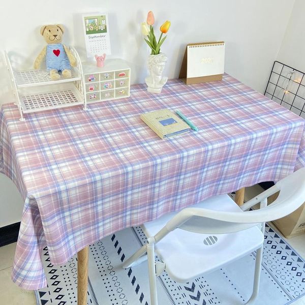 

table cloth nordic rectangular tablecloth check pattern dust-proof dining cover outdoor picnic mats modern home decoration