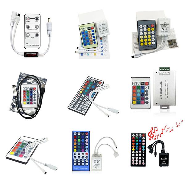 DC12-24V RGBW Controller DIMMER DC5V USB-Kabel RGB-Musik Mini-IR-Fernbedienung für 5050 3528 Regenbogenstreifen-Licht