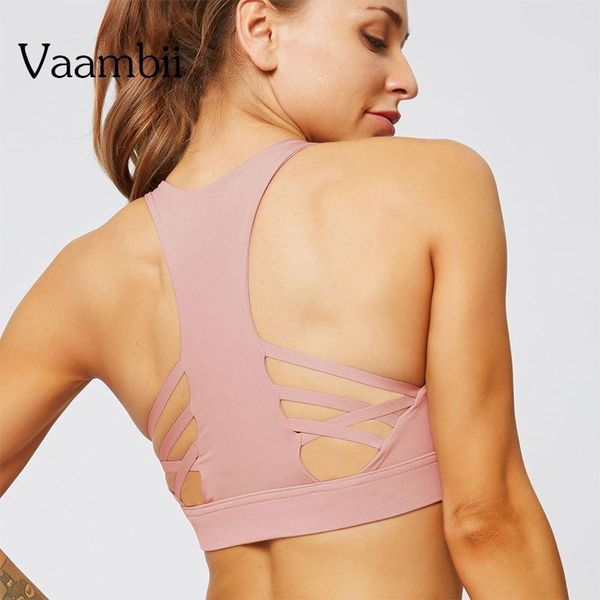 

yoga outfit cross sport bra for women gym low back active without underwire women's seamless tank push woman sports