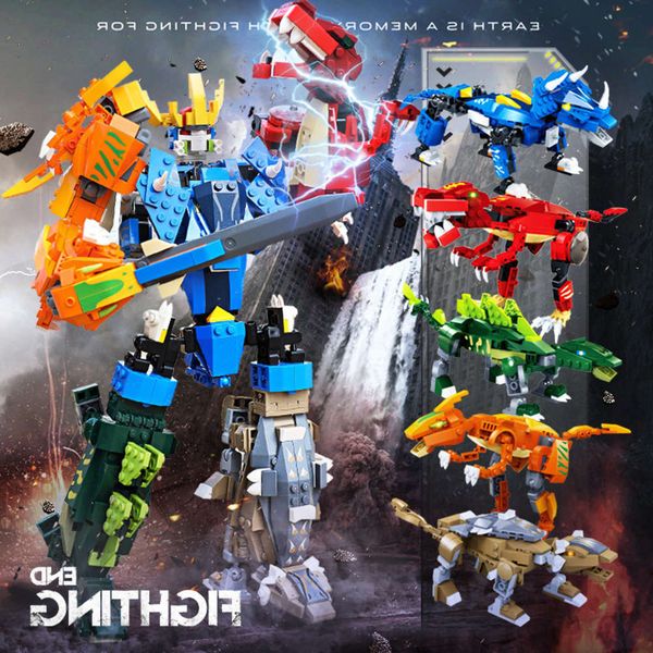 

assembled toys compatible with lego building block arthur warlord king kong deformation assembled boy's toy 8724