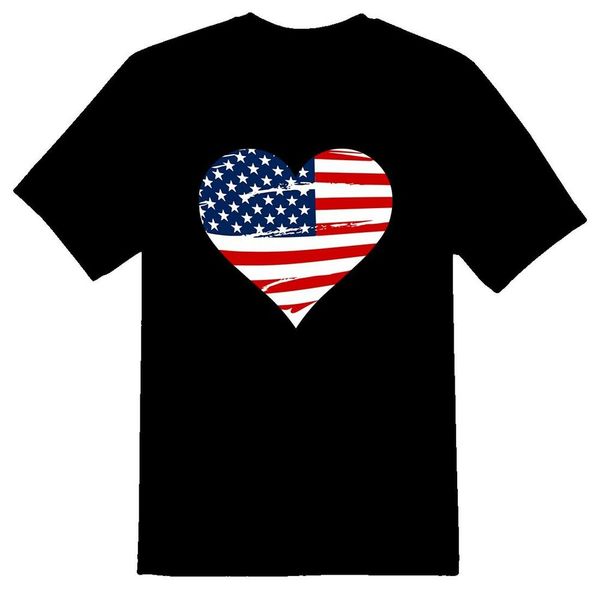 

american heart black or white tee shirt, White;black
